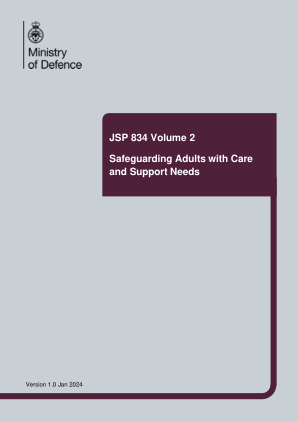 JSP 834 第 2 卷用关怀和...保护成年人的安全
